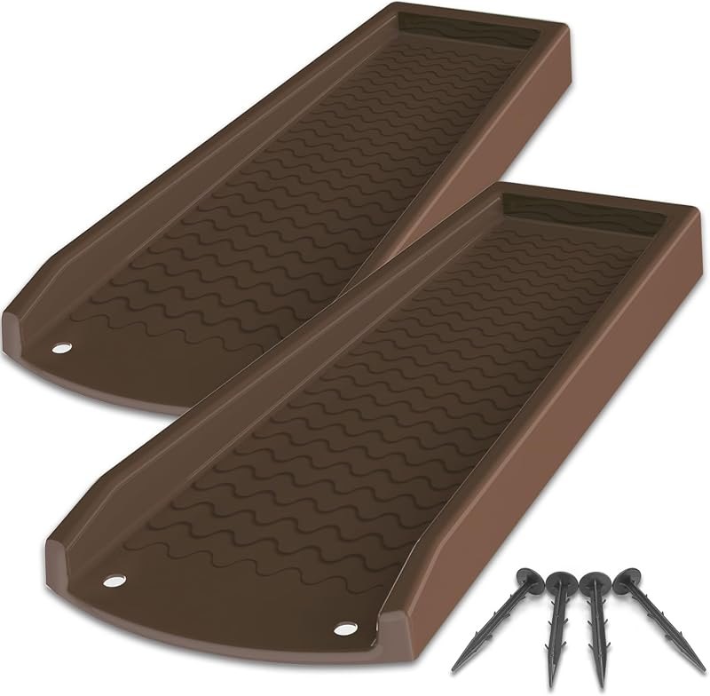 Naacoo 2 Pack Downspout Splash Block, 24" Rain Gutter Downspout Extensions — rain extenders for rain extenders
