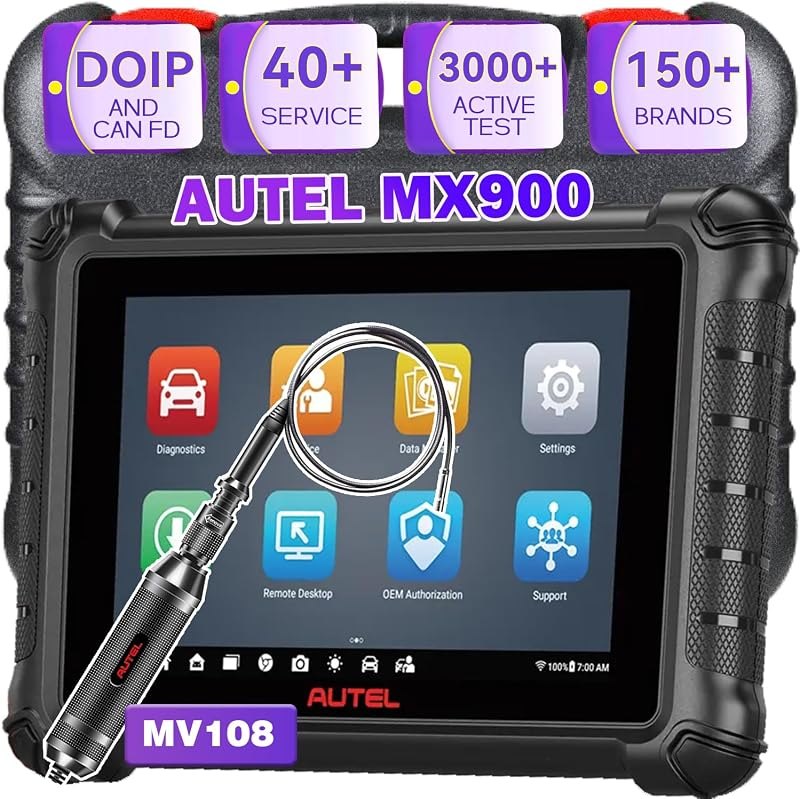 Autel Scanner, escáner para carros en español, Autel MX900 with MV108, OBD2 Scanner, 40+ Resets, Support CAN FD/Do IP
