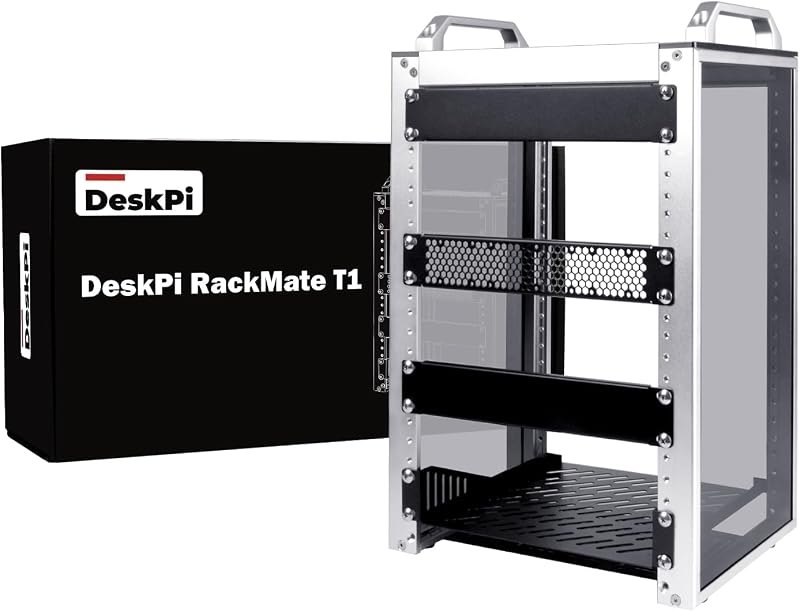 GeeekPi 8U Network Rack, 10 inch Mini Server Rack for Network, Servers, Audio, and Video Equipment, DeskPi RackMate