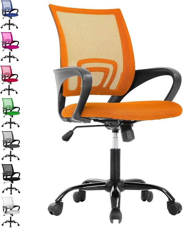 Office Chair, Adjustable Computer Chair with Lumbar Support, Office Desk Chair with Breathable Mesh Backrest, Home
