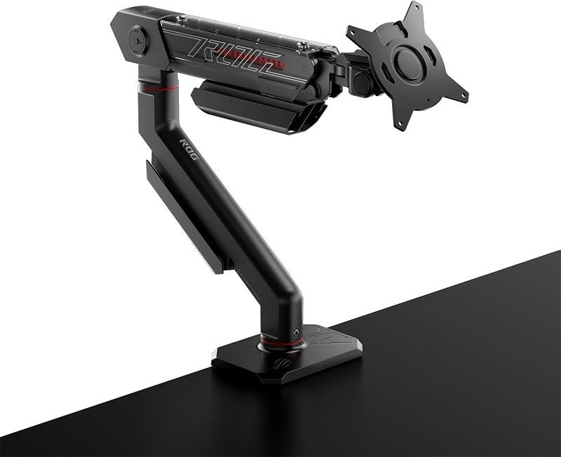 ASUS ROG Ergo Monitor Arm (AAS01) - Monitor Mount with Cable Management, Ergonomic, Pivot, Swivel, Height Fully