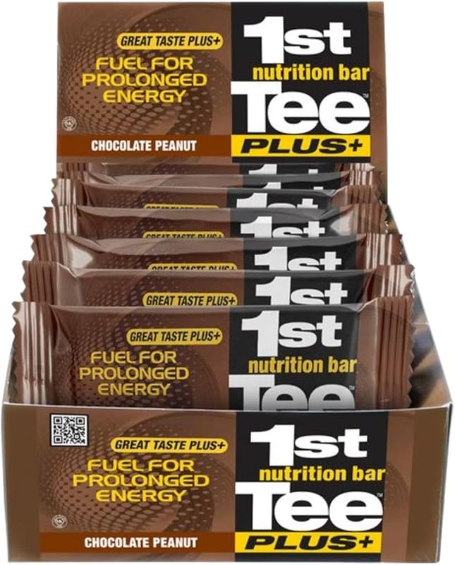 1st Tee Plus+ Chocolate Peanut Bars Great Snack bar to Keep you Cool & Focused when Playing your Favorite Sport