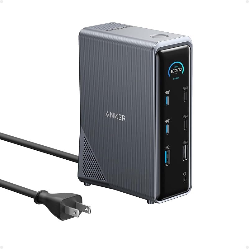 Anker Prime Docking Station, 14-in-1 Laptop Docking Station Dual Monitor — best Hubs, docks, SSDs, webcams, key for