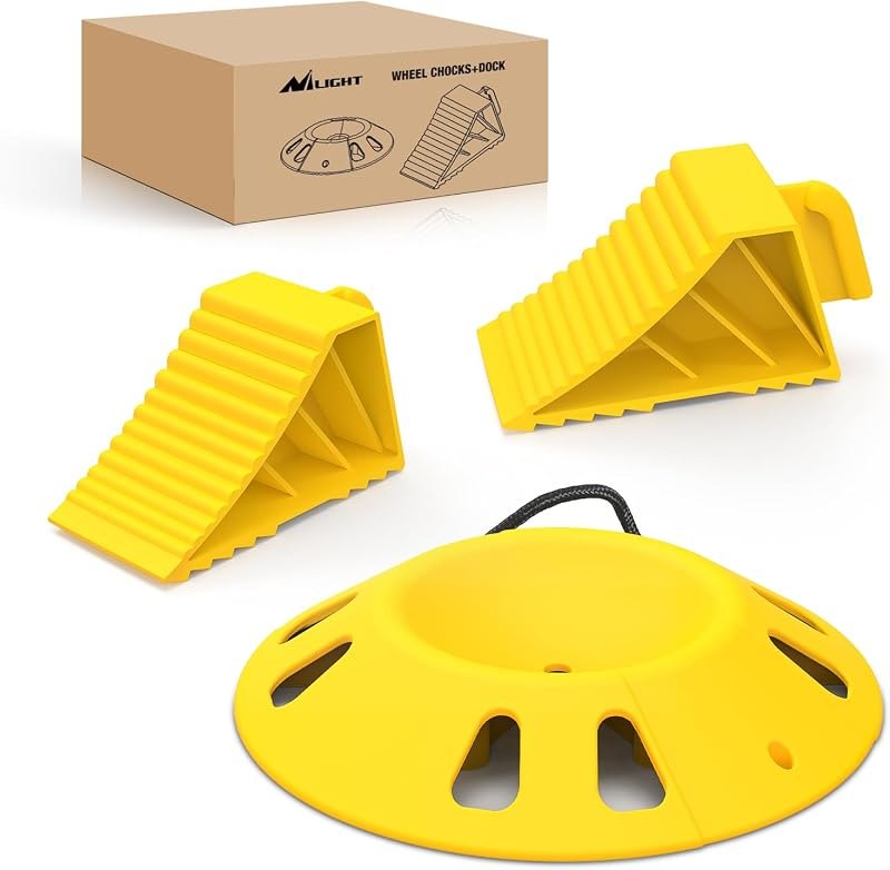 Nilight Trailer Tongue Jack Wheel Chocks and Dock Kit