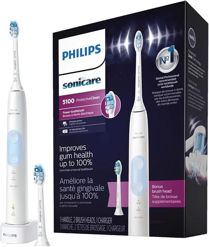 Philips Sonicare ProtectiveClean Electric Toothbrush with Plaque Control Brush Head, Rechargeable Sonicare Toothbrush