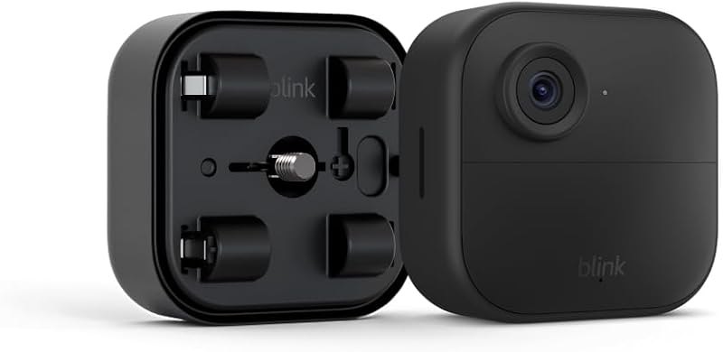 Blink Outdoor 4 (newest model) + Battery Extension Pack — Wireless security camera for security cameras