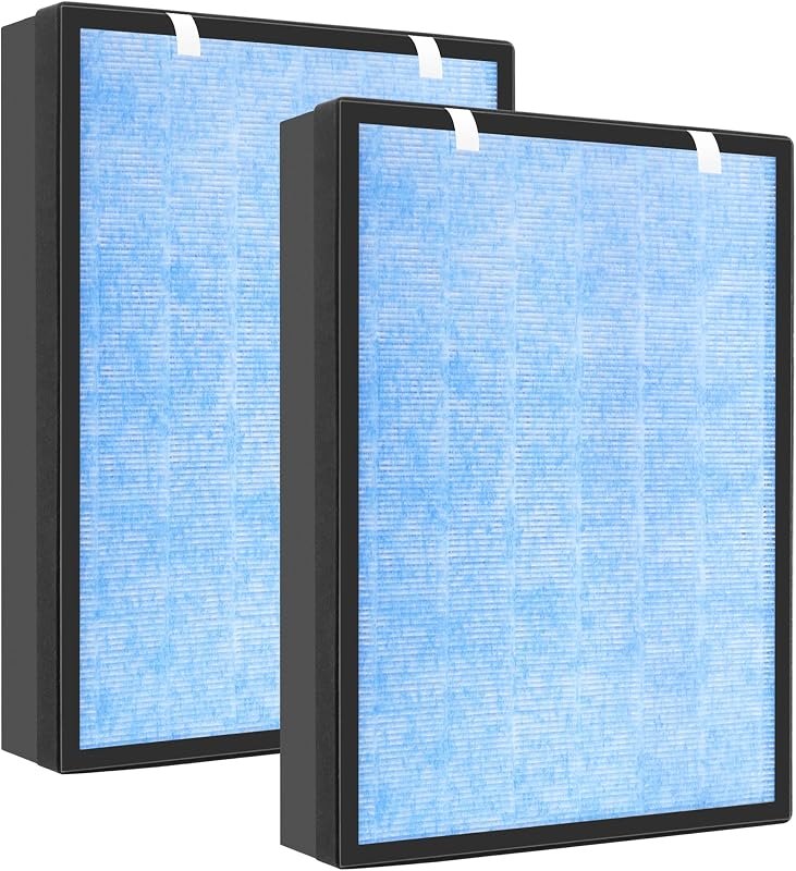 APPLIANCEMATES HSP002 Replacement Filter for Hathaspace Air Purifier HSP002, 4-in-1 Efficient Filters, 2-Pack — HEPA