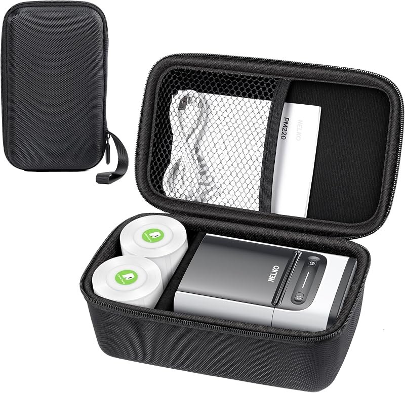 Genuine Case Compatible with Nelko PM220 Label Maker, Portable Handheld Label Printer, Carrying Storage Bag for Label