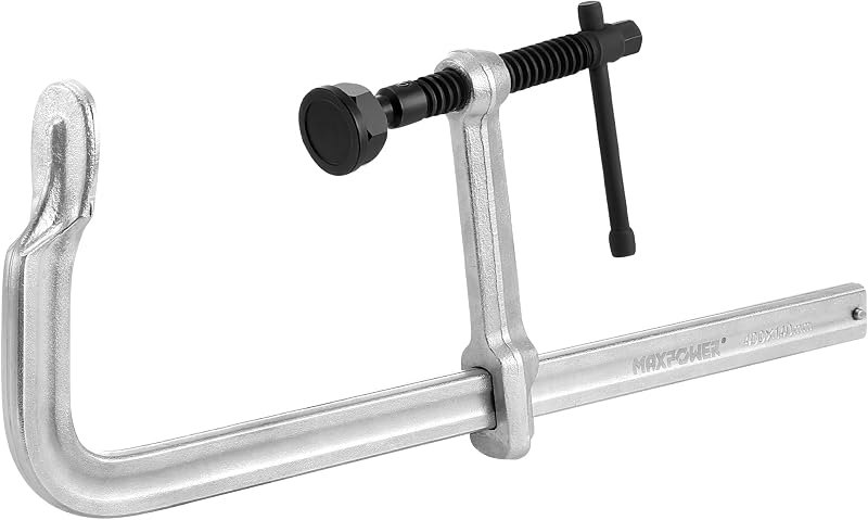 MAXPOWER Heavy Duty F Clamp, 16" Opening, 5-1/2" Throat, 3450 Lbs. Clamping — Clamps, discs, and scrapers. amazon for
