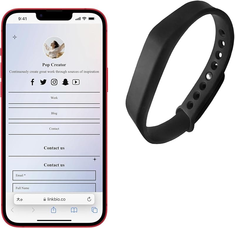 Digital Business Card Wristband- Smart NFC Networking Card for Social Media Sharing & Instant Contact - Tap to Share