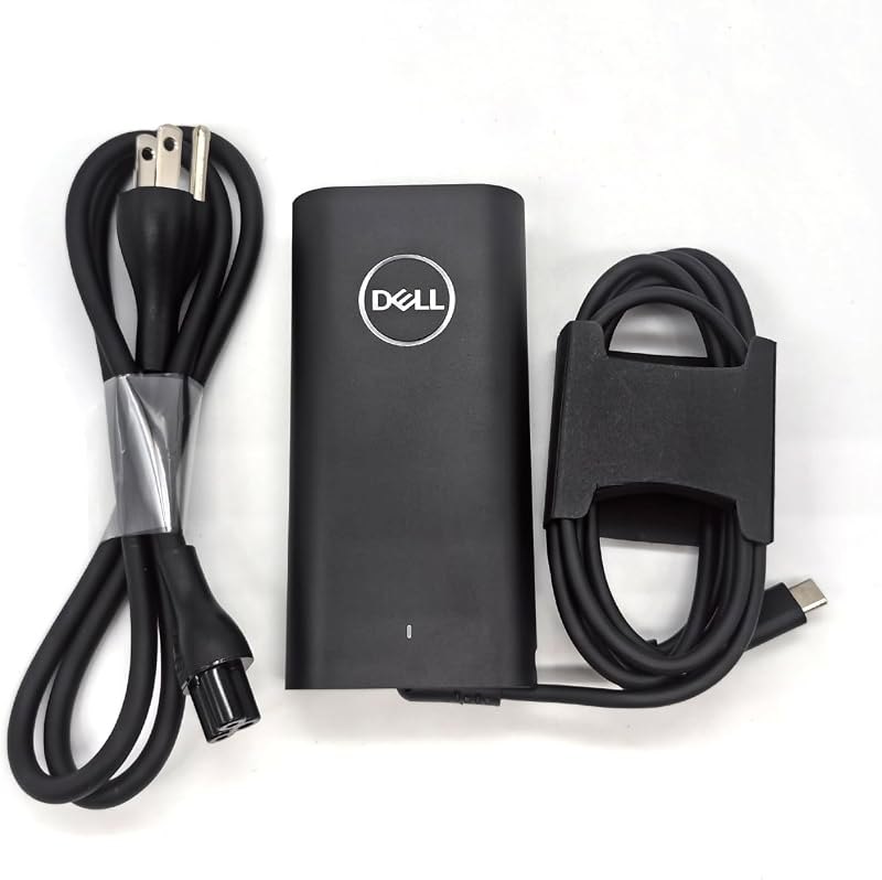 Dell 100W Laptop Charger USB C Type C GAN AC Adapter, XPS 14 9440 AC Charger, Latitude 9440 AC Adapter, Black