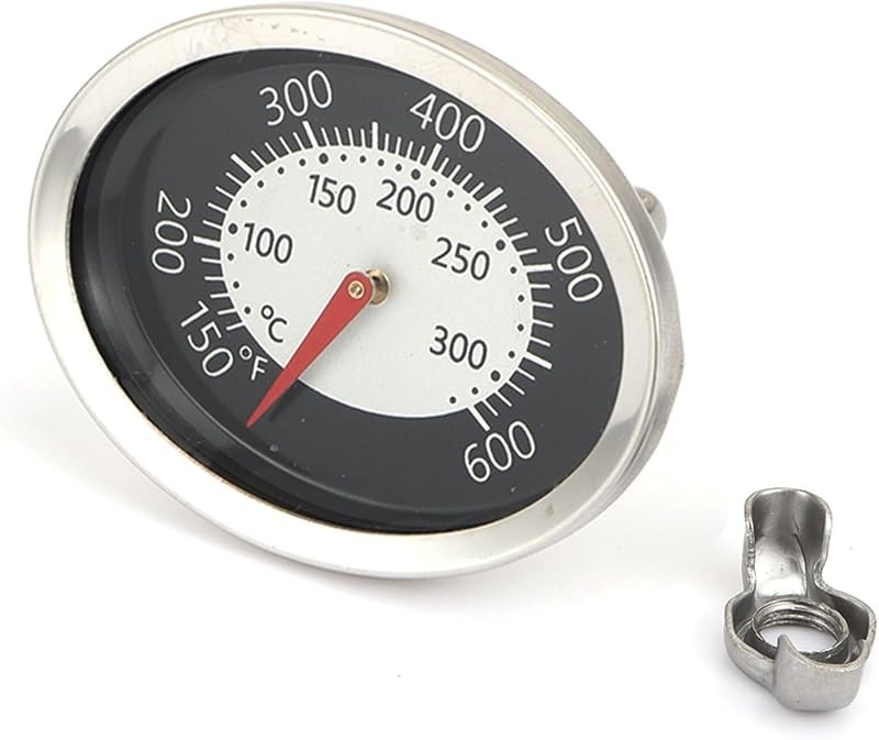 Thermometer for Weber Q1200 Q120 Q2200 Q220 Series Grills, 2-1/8" Dia Oval Q Temperature Gauge Replacement for Weber