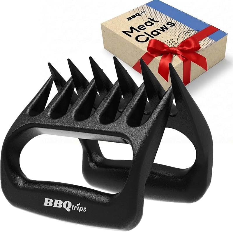 Meat Claws for Shredding Pulled Pork - Heavy Duty Solid Bear Claws Meat Shredder, Heat Resistant BBQ Smoker