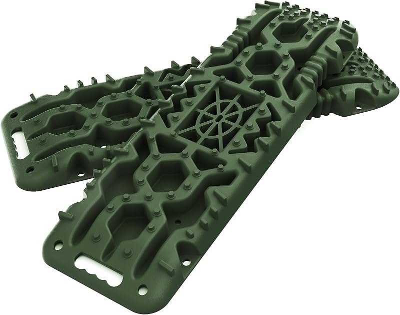 ALL-TOP Traction Boards with Build-in Jack Base, 2PCS Recovery Boards for Overlanding (4th Gen, Army Green) — best