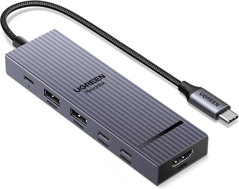 UGREEN Revodok Pro USB-C Hub 6 in 1 10Gbps 4K 60Hz HDMI — Hubs, docks, SSDs, webcams, keyboard for hubs docks ssds