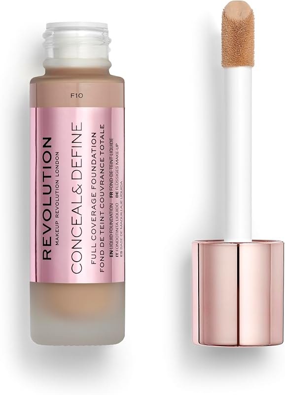 Revolution Beauty London, Conceal & Define Foundation, Full Coverage, Long-Lasting Matte Finish, Vegan & Cruelty-Free