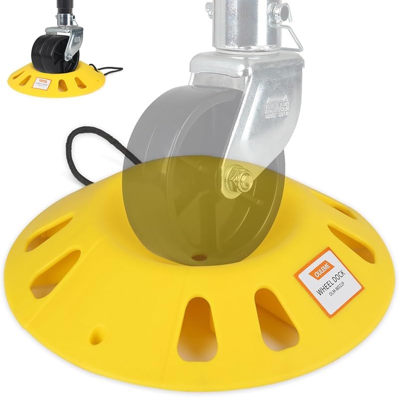OULEME Trailer Jack Wheel Dock, Tongue Jack Wheel Chock, with Rope Handle