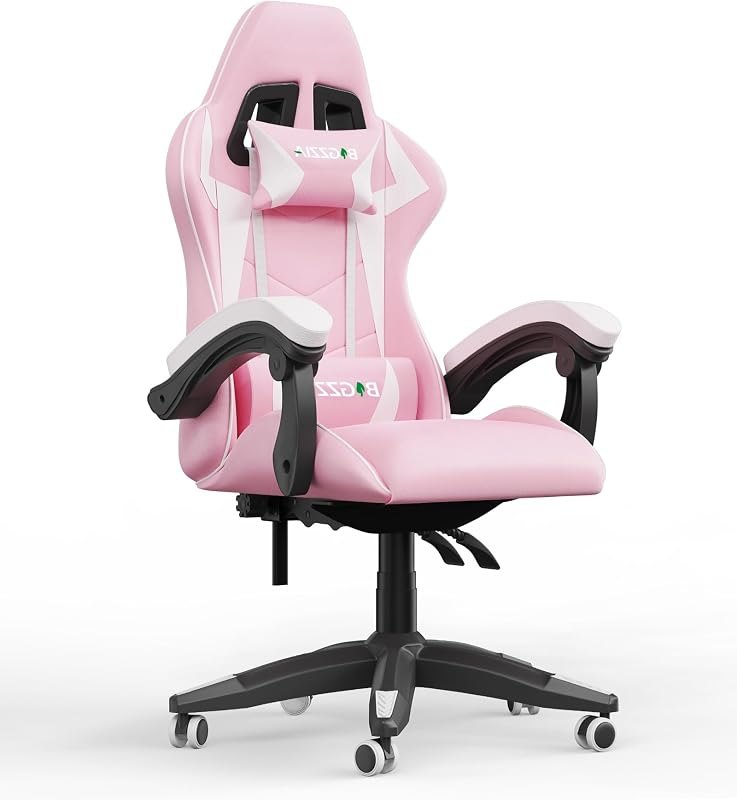 Racingreat Gaming Chair with Lumbar Support, Comfy Gamer Chairs Pink — Gaming Chairs for gaming chairs
