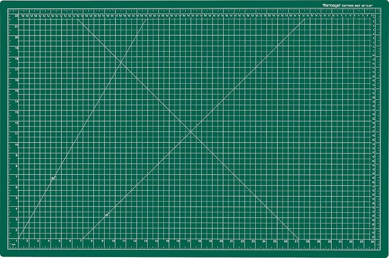 Dahle Vantage 10473 Premium Self-Healing Cutting Mat, 24"x36", 1/2" Grid, 5 Layers for Max Healing, Perfect for Crafts