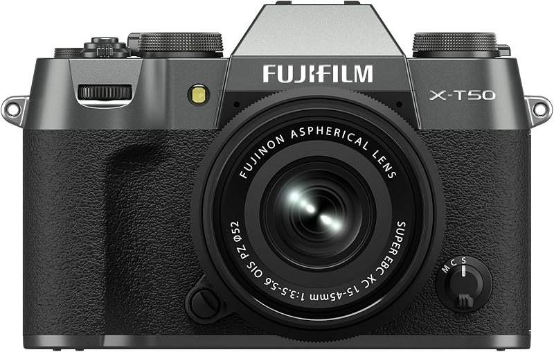 Fujifilm X-T50 Mirrorless Digital Camera XC15-45mmF3.5-5.6 OIS PZ Lens Kit - Charcoal Silver — Cameras, lenses, and