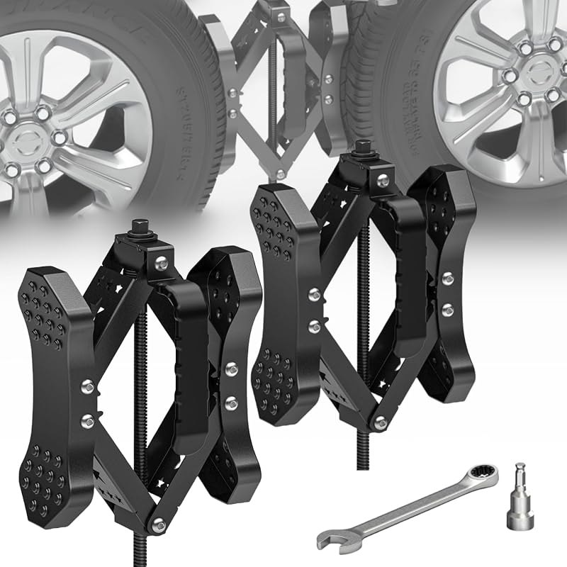 X-Shaped Wheel Chocks for RV Camper Travel Trailer, Allow Drill Adjust,2PCS