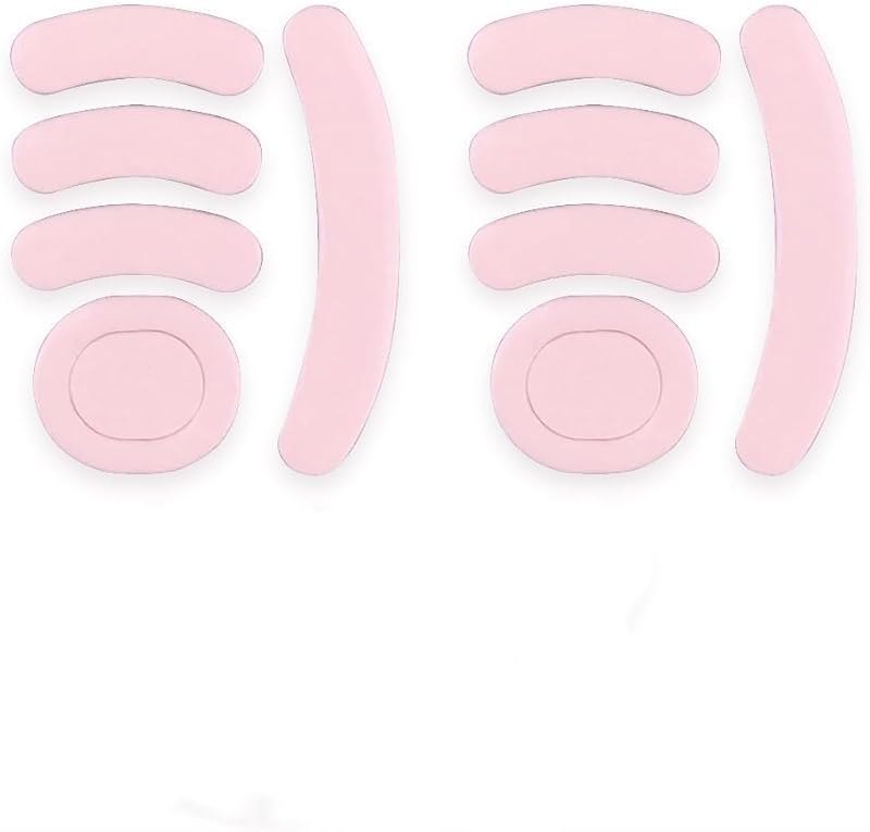 HUYUN 2sets Pink Rounded Curved Edges Mouse Feet Skates Replacement for Logit G PRO Wireless GPW Gaming Mouse — mouse