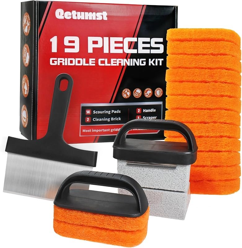 Griddle Cleaning Kit for Blackstone, Scraper, Scour Pads, Grill Stone 19Pcs — off cleaning kit for off cleaning kit