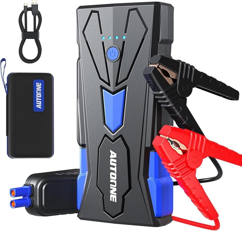 AUTOONE 6000A Car Battery Jump Starter Up to All Gas & 12L Diesel Engine, Car Battery Jumper Starter Portable 12V Jump