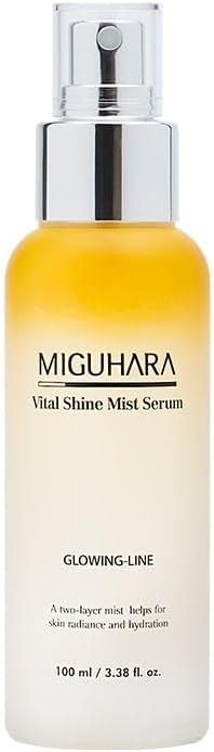 MIGUHARA Vital Shine Mist Serum, Dual-Layer Hydrating Mist Technology, Korean Glass Skin Essential, Facial Spray for