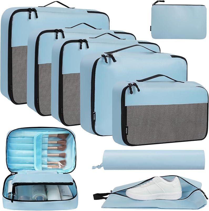8 Set/9 Set Packing Cubes Luggage Packing Organizer for Travel, Suitcase Packing Bags for Travel Accessories — Packing
