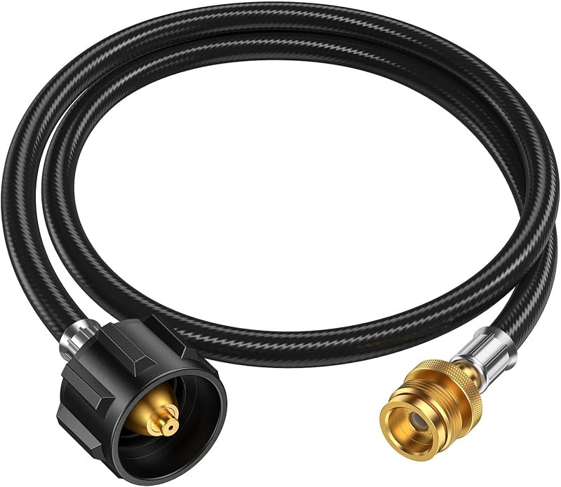 4ft Propane Hose Adapter 1lb to 20lb，Propane Adapter 20lb to 1lb Converter, Propane Tank Adapter Hose 20 lb to 1 lb