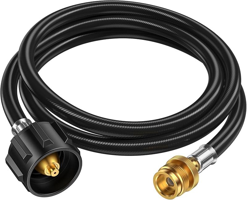 6 Feet Propane Hose Adapter 1lb to 20lb，Propane Adapter 20lb to 1lb Converter, Propane Tank Adapter Hose 20 lb To 1 lb