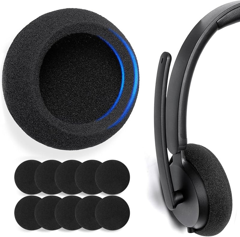 5 Pairs Foam Ear Pads Cushion,Compatible with Microsoft Modern Wireless,USB-C USB-A Wired Headset,Logitech H390 H600