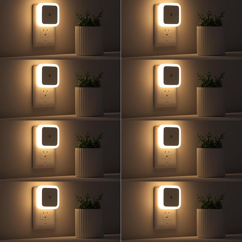 Sujeet Night Light, Night Lights Plug into Wall 8-Pack, Nightlight Plug in Night Light, Dusk to Dawn Night Lamp Led