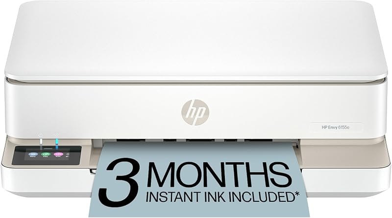 HP Envy 6155e Wireless All-in-One Color Inkjet Printer, Portobello, Print, scan, copy, Duplex printing Best-for-home