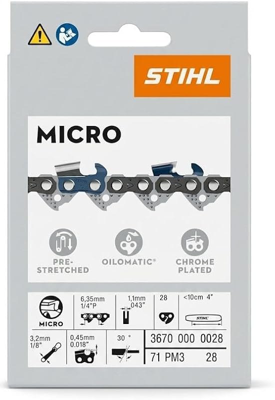 STIHL GTA 26 Chain 71 PM3 28 3670-000-0028 OEM Genuine STIHL — Chainsaw Chains for chainsaw chains