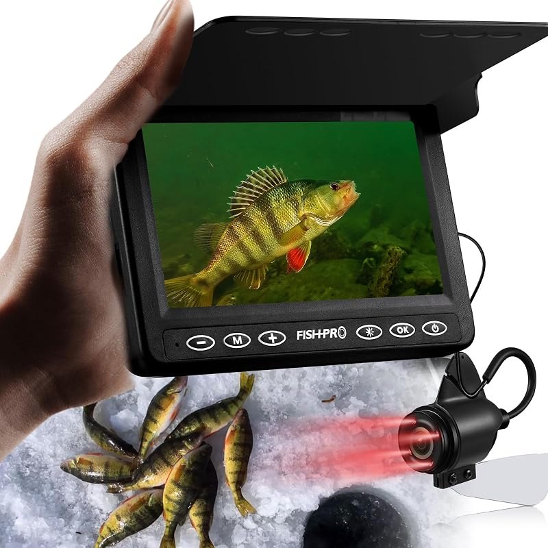 [FishPRO® 2026 Upgrade] Underwater Fishing Camera -4.3'' Ice Fishing Camera Underwater(NO Need Learn), 1000TVL, Ice