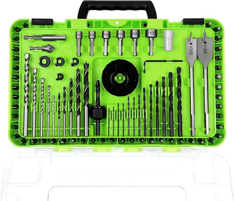 90-Piece Drill Bit Set with HSS Bits, Hole Saws & Driver Bits — Hand tools and garage bits worth buy for hand tools