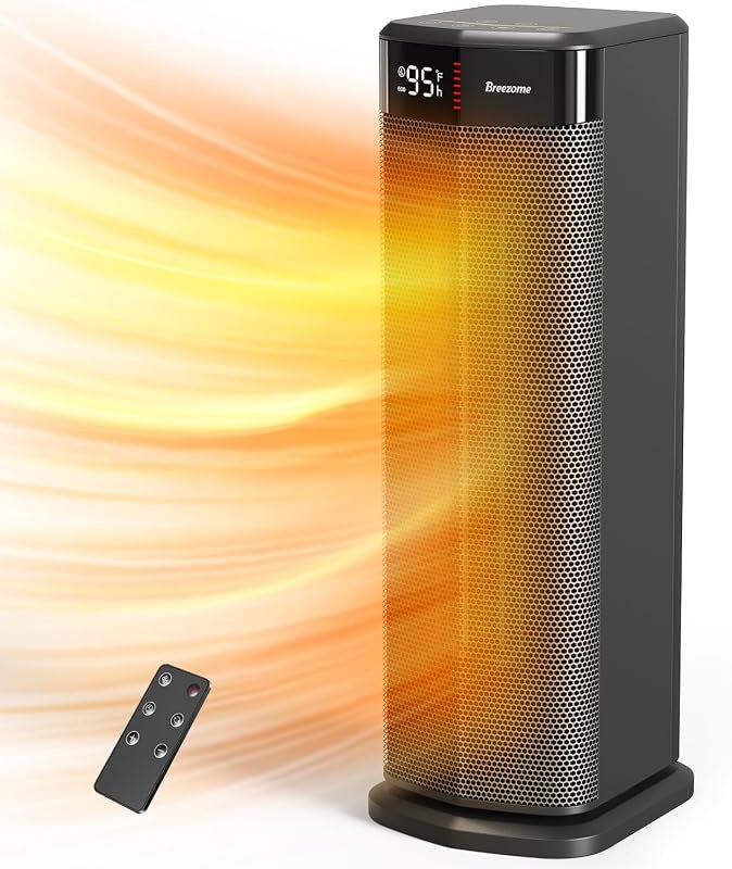BREEZOME Space Heater for Indoor Use, 1500W PTC Ceramic Electric Heaters — best Ceramic space heater for ceramic space