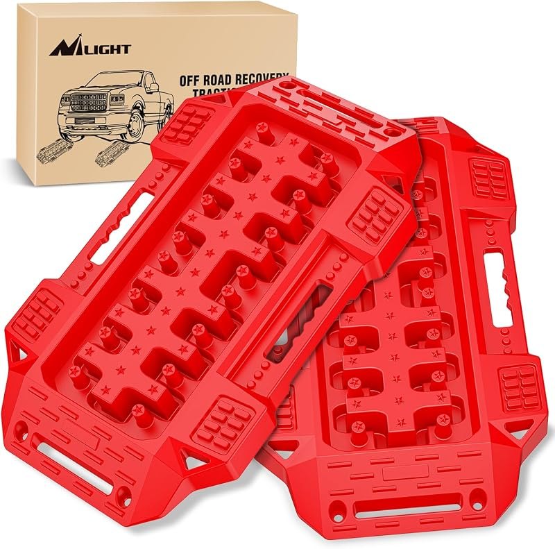 Nilight Recovery Offroad Traction Boards Mini Short 2PCS Red — Recovery boards for recovery boards