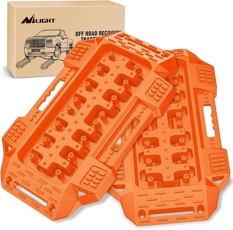 Nilight Recovery Offroad Traction Boards Mini Short 2PCS Orange — overlanding traction boards for overlanding traction