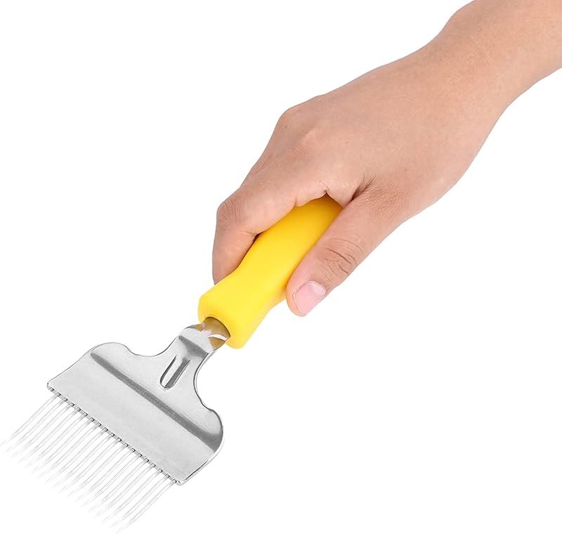 Bee Keeping Uncapping Fork,Stainless Steel Honey Comb Beekeeping Tine Uncapping Fork Hive for Beekeeping Accessories