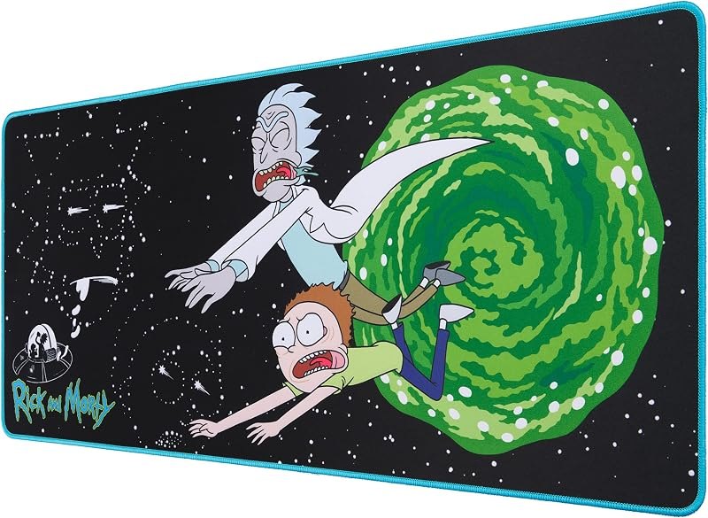 SUBSONIC Rick & Morty Mouse Pad XXL 35x15 in — mouse desk mat for extended mouse pad