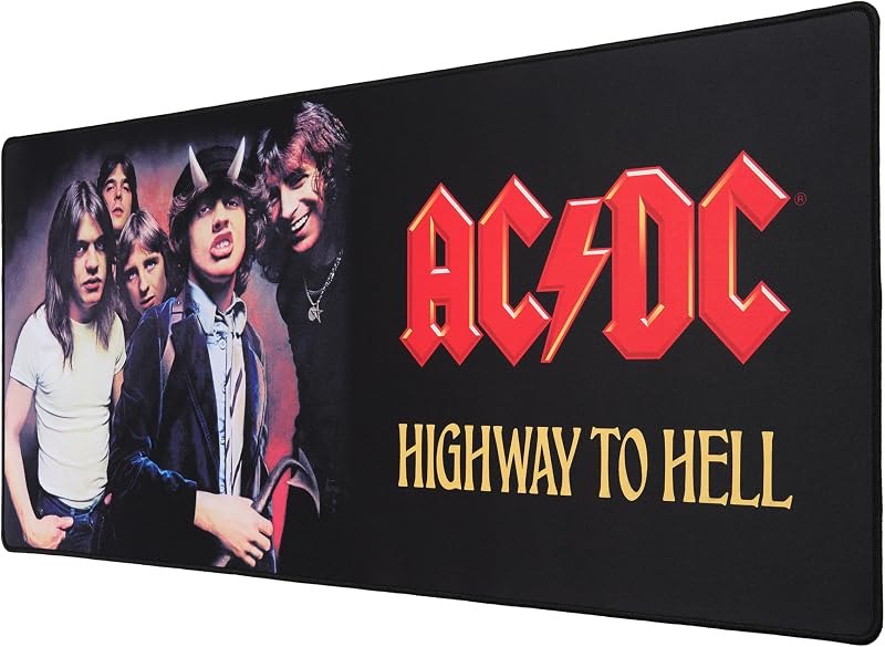 SUBSONIC AC/DC Mouse Pad XXL 35x15 in — extended mouse pad amazon for extended mouse pad