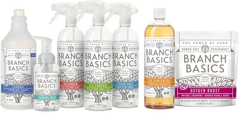 Branch Basics Premium Kit: All-Purpose, Glass, Bathroom, Hand Wash, Laundry — best Chemicals and home supplies tha for