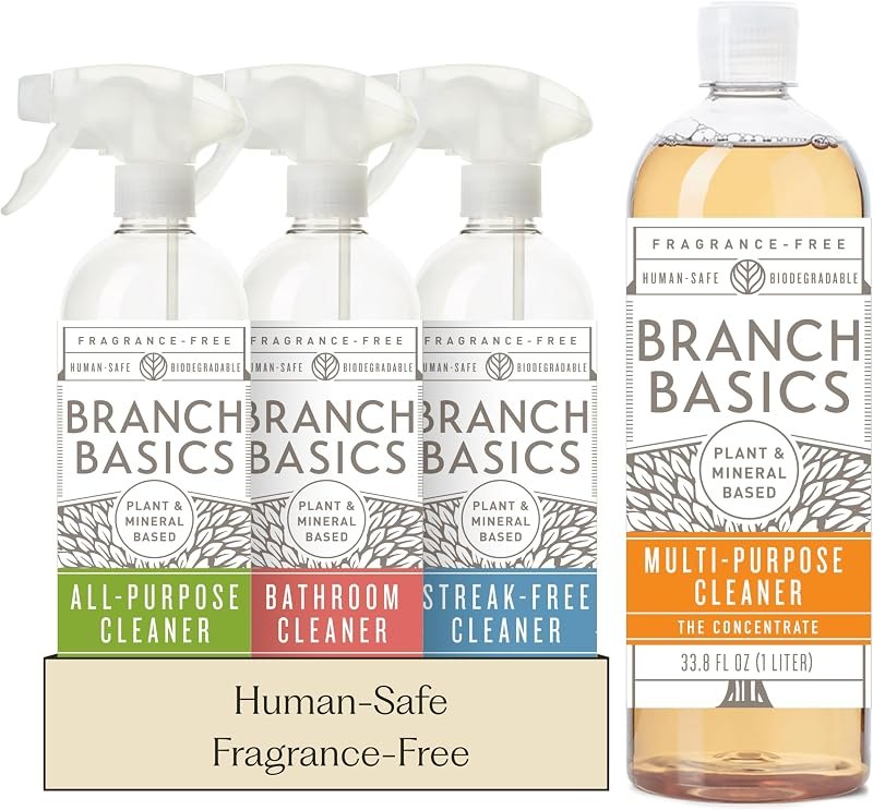 Branch Basics Surface Cleaning Kit: 33.8 oz Concentrate, Refillable Bottles — Chemicals and home supplies that ear for