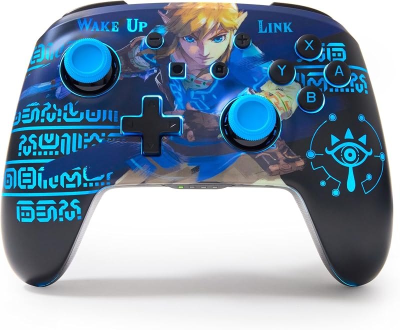 PowerA Enhanced Wireless Controller for Nintendo Switch with Lumectra - Wake Up Link, Gamepad, Game Controller