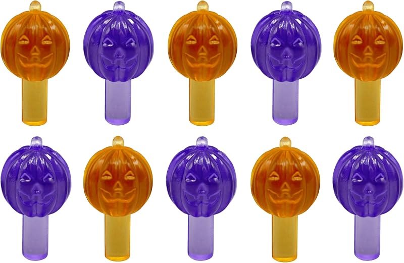 Creative Hobbies® Ceramic Tree Replacement Lights Jack O' Lantern - Orange & Purple Pumpkin Shape Bulbs for Halloween