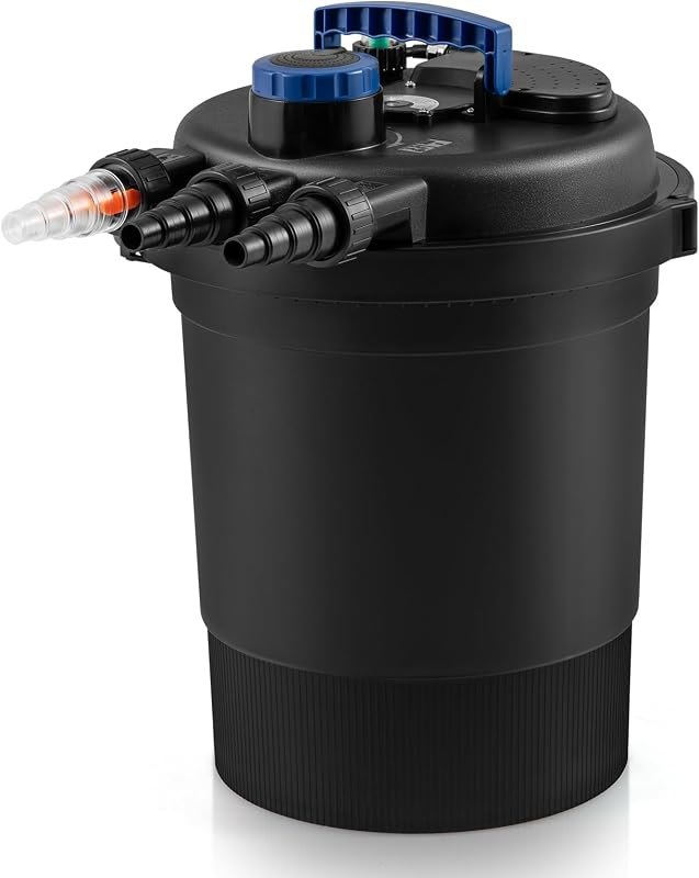Goplus Pond Filters for Outdoor Pond, 2642 GPH Bio Pressure Pond Filter w/ 13W UV-C Light, High-Efficiency Filtration