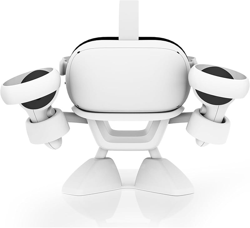 Nargos Stand for Meta Quest 2/ Oculus Quest 3/ 3S, VR Stand Headset Display Holder Storage Accessories, Organizer
